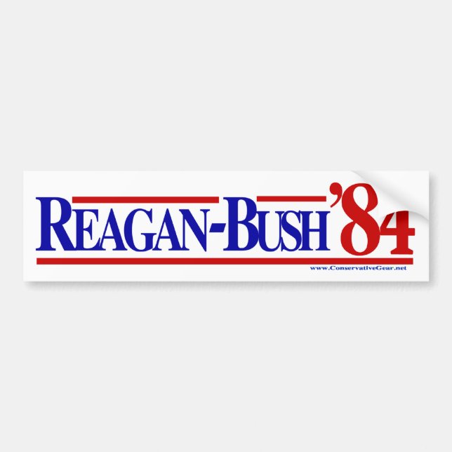 Adesivo Para Carro Reagan Bush 84 (Frente)