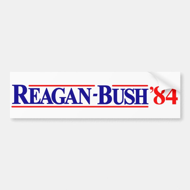 Adesivo Para Carro Reagan Bush 84 (Frente)