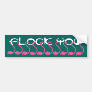 Adesivo Para Carro Rebanho dos flamingos do rosa da utilização não