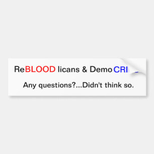 Adesivo Para Carro ReBLOODlicans & DemoCRIPS