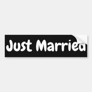 Adesivo Para Carro RECEM CASADOS 11" Bumper Sticker #4 Font WHITE