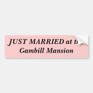 Adesivo Para Carro RECEM CASADOS na mansão do theGambill