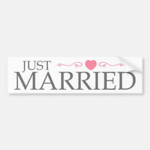 Adesivo Para Carro Recem casados (rolo cor-de-rosa do coração)