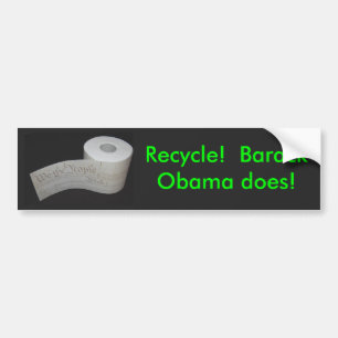 Adesivo Para Carro Reciclar!  Barack Obama faz!
