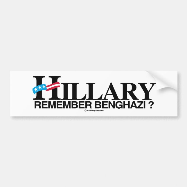 Adesivo Para Carro Recorde Benghazi - Anti-Hillary - .png (Frente)