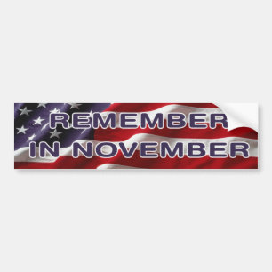 Adesivo Para Carro Recorde em novembro Bumpersticker