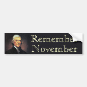 Adesivo Para Carro Recorde novembro Thomas Jefferson