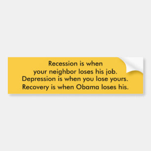 Adesivo Para Carro Recuperação Obama da depressão da retirada