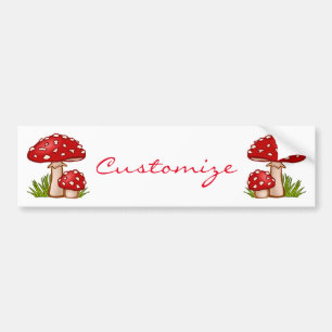 Adesivo Para Carro Red Amanita Mushrooms Thunder_Cove