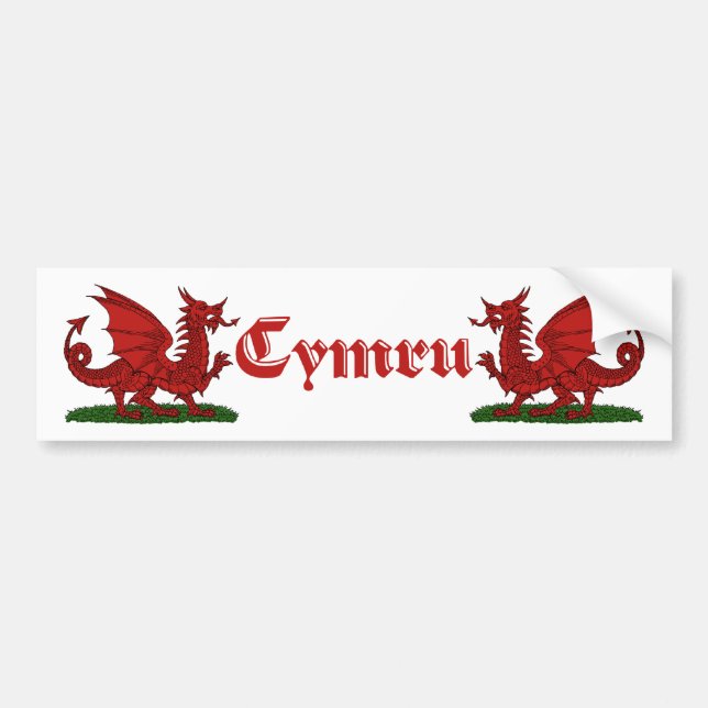Adesivo Para Carro Red Dragon Cymru (Frente)