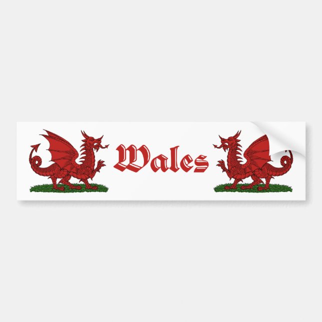 Adesivo Para Carro Red Dragon Wales (Frente)
