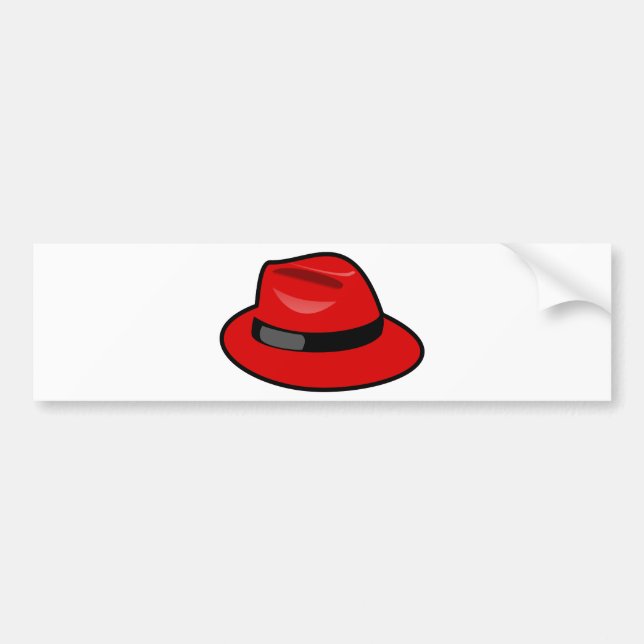 Adesivo Para Carro Red Hat Fedora (Frente)