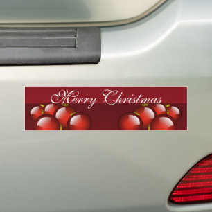 Adesivo Para Carro Red Ornaments Holiday Design