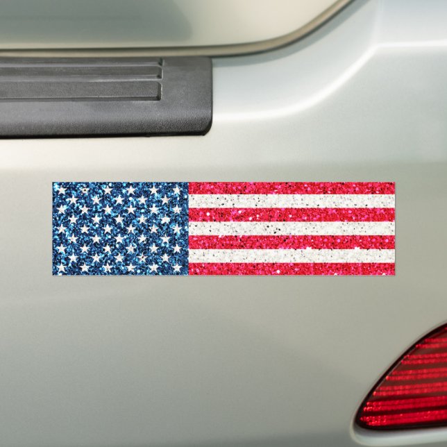 Adesivo Para Carro Red White Blue Patriotic American Flag Party (No carro)
