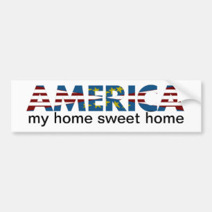 Adesivo Para Carro Red White e Blue America