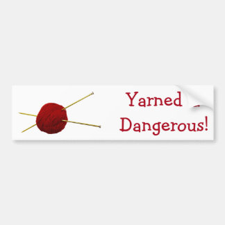 Adesivo Para Carro Red Yarned & Dangerous Bumper Sticker