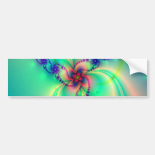 Adesivo Para Carro Redemoinho cor-de-rosa e azul do Fractal