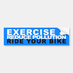 Adesivo Para Carro Reduza a poluição & o exercício - monte sua