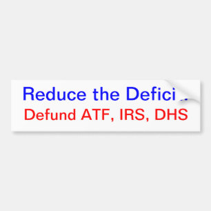Adesivo Para Carro Reduza o deficit: Defund eles