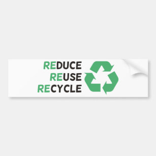 Adesivo Para Carro Reduza, reúso, produtos do reciclar & design!