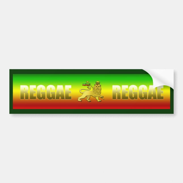 Adesivo Para Carro Reggae Reggae Bumper Sticker (Frente)