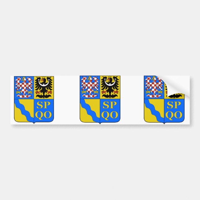 Adesivo Para Carro Região de Olomouc, checa (Frente)