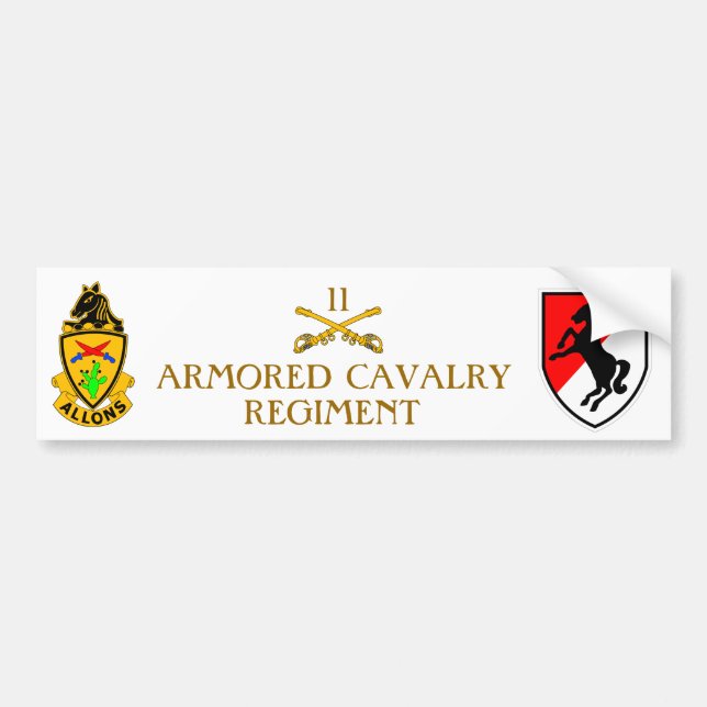ADESIVO PARA CARRO REGIME DE CAVALRY 11 ARMORED (Frente)