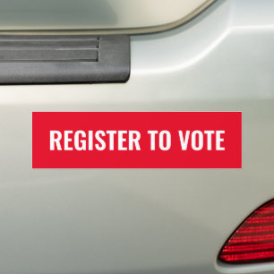 Adesivo Para Carro Registre-se para votar a tipografia minimalista ve
