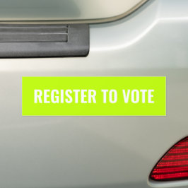 Adesivo Para Carro Registre-se para votar o neon-chartreuse verde mod