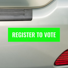 Adesivo Para Carro Registre-se para votar verde neon moderno minimali