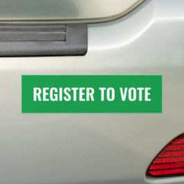 Adesivo Para Carro Registre-se para votar verde-tipografia minimalist