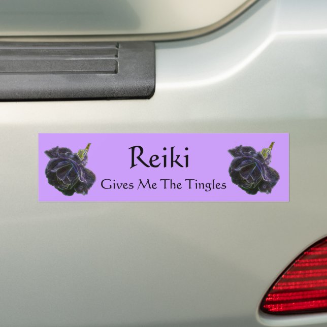 Adesivo Para Carro Reiki Me Dá Arrepios Rosa (No carro)