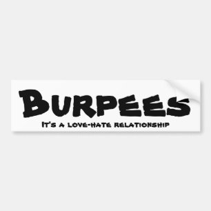 Adesivo Para Carro Relação do amor/ódio de Burpees