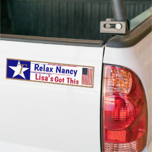 Adesivo Para Carro Relaxe, Nancy Lisa!