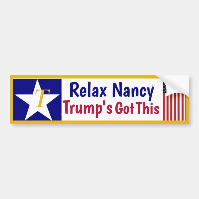 Adesivo Para Carro Relaxe, Nancy Trump tem isso! (Frente)