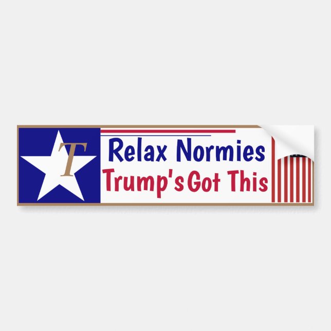 Adesivo Para Carro Relaxe Normies Trump tem isso! (Frente)