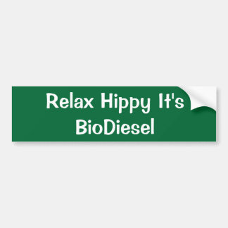 Adesivo Para Carro Relaxe o hippy que é biodiesel