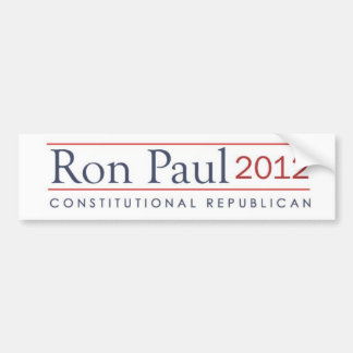 Adesivo Para Carro Republicano constitucional de Ron Paul 2012