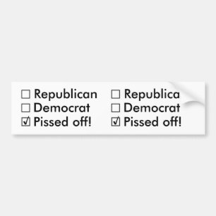 Adesivo Para Carro Republicano, Democrata: Nope! Apenas mijado fora!