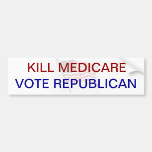 Adesivo Para Carro REPUBLICANO do VOTO de Medicare do matar