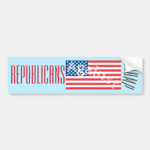 ADESIVO PARA CARRO REPUBLICANOS CONTRA TRUMP