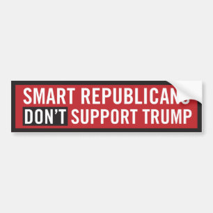 Adesivo Para Carro Republicanos Inteligentes Não Apoiam Trump