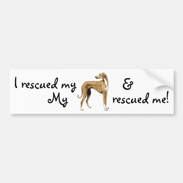 Adesivo Para Carro Resgate Azawakh (Frente)