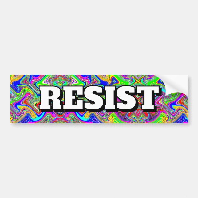 Adesivo Para Carro RESIST (você pode alterar as palavras ) (Frente)