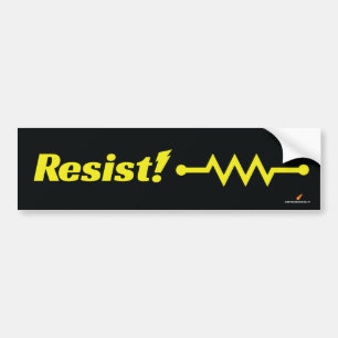 Adesivo Para Carro Resista! autocolante no vidro traseiro (amarelo)