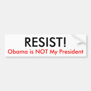 Adesivo Para Carro RESISTA! , Obama não é meu presidente