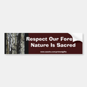 Adesivo Para Carro RESPEITE NOSSA série do presente do Dia da Terra