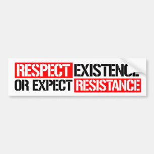 Adesivo Para Carro Respeito à existência ou à expectativa de resistên