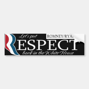 Adesivo Para Carro Respeito Romney/Ryan 2012