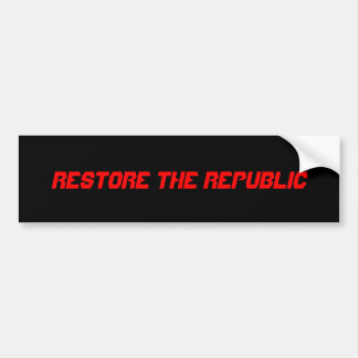 ADESIVO PARA CARRO RESTAURE A REPÚBLICA